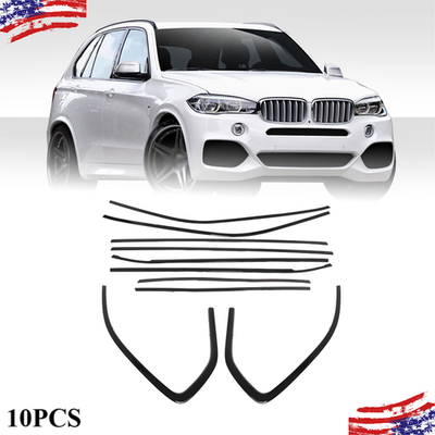 #ad For BMW X5 F15 2014 2018 Car Window Sill Molding Strip Cover Trim Glossy Black $69.99