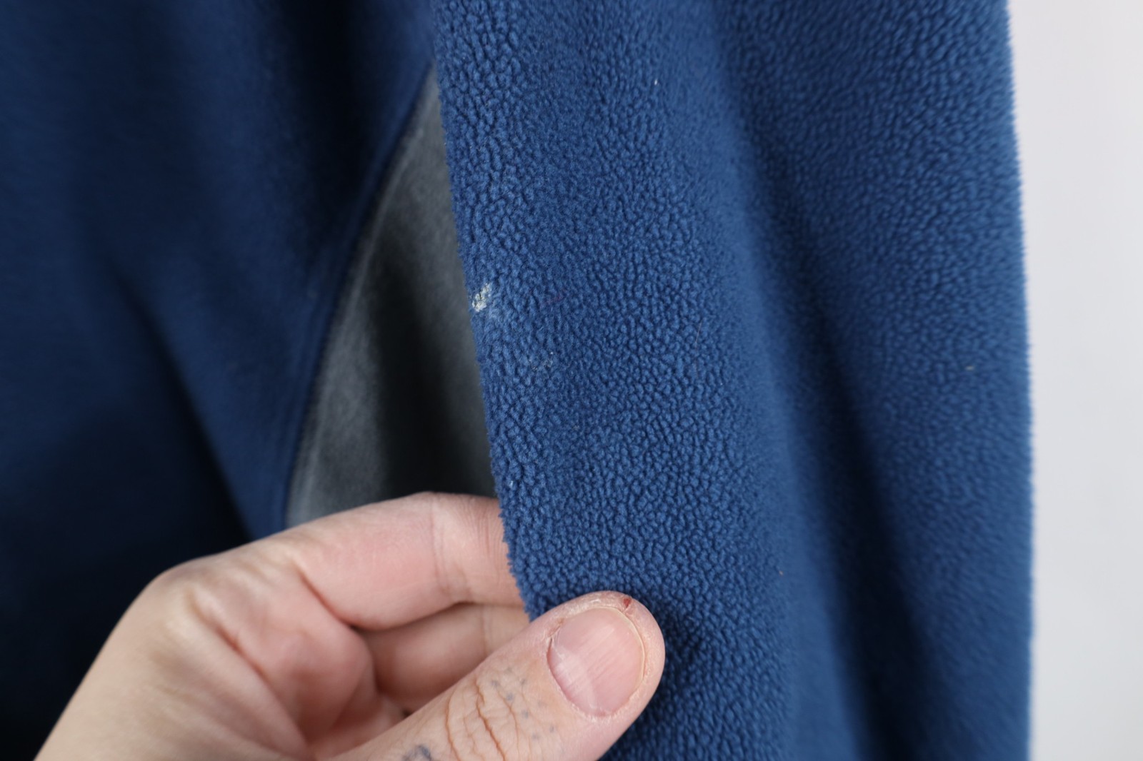 Vtg Y2K Columbia Mens XL Distressed Lightweight Fleece 1/4 Half Zip Sweater Blue thumbnail 8