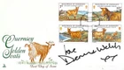 Denise Welch, Hand Signed 'Guernsey Golden Goats' 1980 FDC First Day Cover