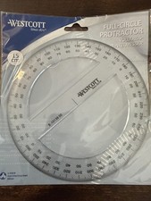 Westcott Full Circle Protractor 15 Cm New In Packaging