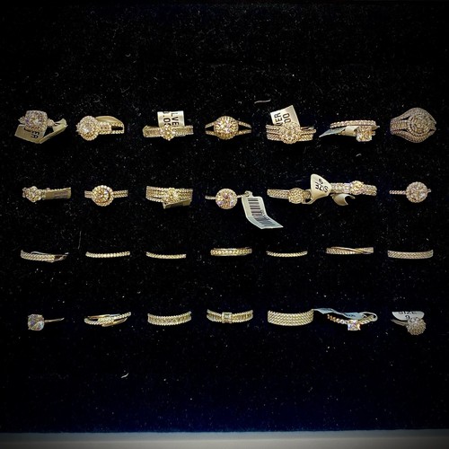Lote de 28 anillos de plata de ley 925 joyas tamaño 7/8/9 mezcla tienda cierre venta - Imagen 7 de 21