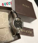 Gucci Watch 1400L Silver x Black Gg Logo Design
