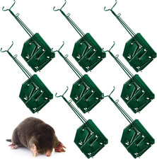 Qualirey 8 Pack Mole Gopher Trap Ground Galvanized and Oil Hardened Steel Animal