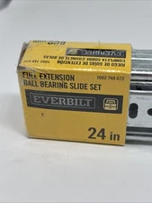 (2-Pk) Everbilt Full Extension Side Mount Ball Bearing Drawer Slide 24" B8