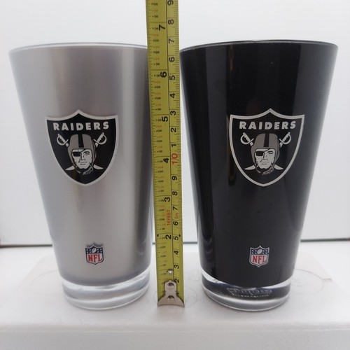 Las Vegas Raiders 16oz Insulated Acrylic Tumblers By Duck House Sports SET OF 2 - Picture 2 of 13