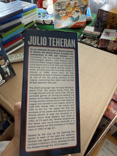 2015 Atlanta Braves Julio Teheran SGA Grady SGA Bobblehead NIB New In Box - Picture 2 of 6