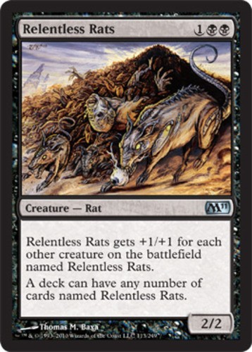 Relentless Rats - Magic 2011 (M11) #113/249 MTG Magic The Gathering