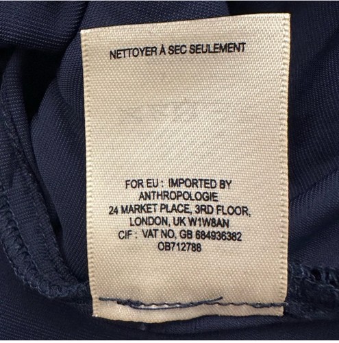 Anthropologie Maeve marineblau Samt Langarm hoch niedrig Tunika Shirt Krawatte 6 neu ohne Etikett - Bild 8 von 8