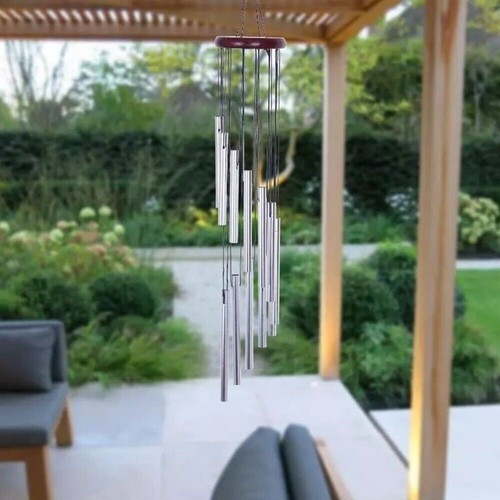 Wind Chimes Large Deep Tone Chapel Bells 12 Tubes Outdoor Garden Decor Gifts - Picture 12 of 22
