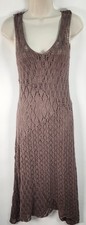 Tommy Bahama Crochet Swim Wear Coverup Women's M Beige / Brown Long