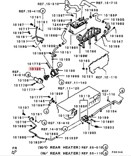 THERMOSTAT 76.5 FOR MITSUBISHI L200 KK2T Series 5 2.4 DiD - Picture 2 of 6