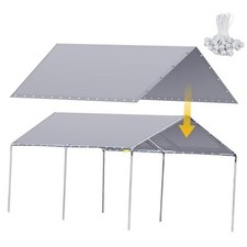 Copertura di ricambio tettoia resistente impermeabile posto auto coperto garage auto 12 x 20 piedi