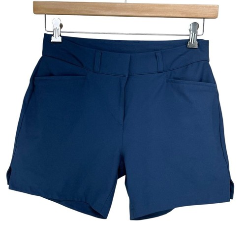 Adidas PrimeGreen Dark Blue Golf Shorts Womens 6
