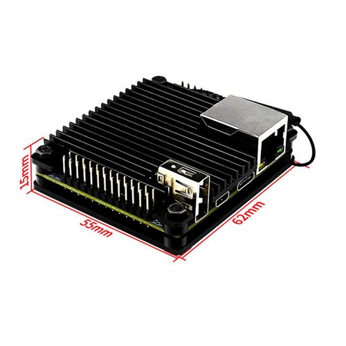 Aluminum + Acrylic Cooling Shell Passive Heatsink Case For Orange Pi Zero 2 E - Photo 6/8
