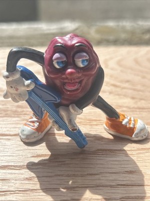 Vintage Applause PVC Figure 1988 California Raisin Playing Blue Guitar Toy