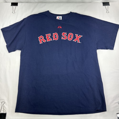 Majestic MLB Boston Red Sox 'Mike Lowell #25' Blue T-shirt - Adult size Large - Picture 4 of 8