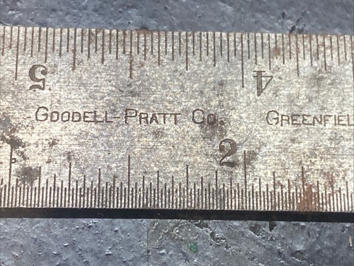 Vintage Goodell-Pratt Co. Greenfield, Mass. 6 Zoll Maschinist Lineal Nr. 4 - Bild 2 von 5