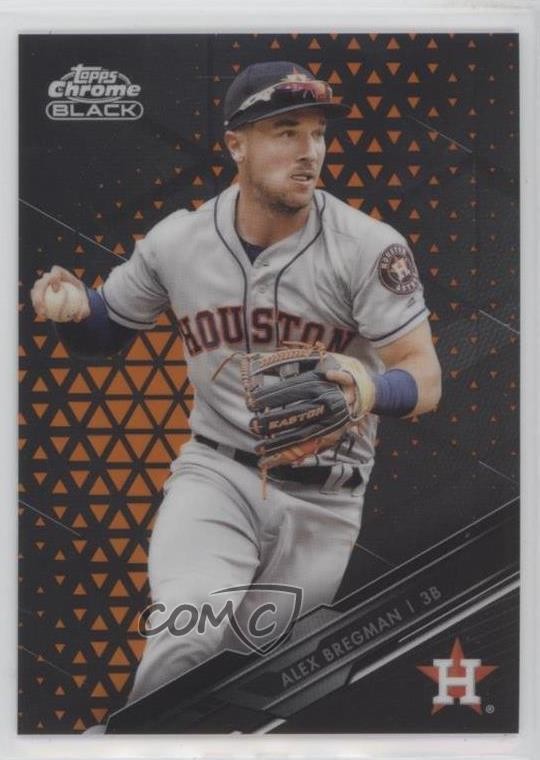 2020 Topps Chrome Black Orange Refractor /25 Alex Bregman #26