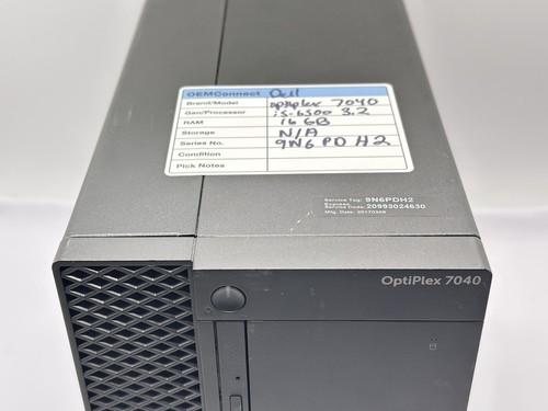Dell OptiPlex 7040 SFF (Core i5-6500 3.2GHz 16GB DDR4) Desktop, No HDD/OS/AC - Picture 2 of 9