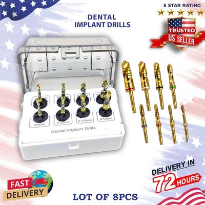 Professional Dental Precision Drill Kit 8 Pcs Stainless Steel Set