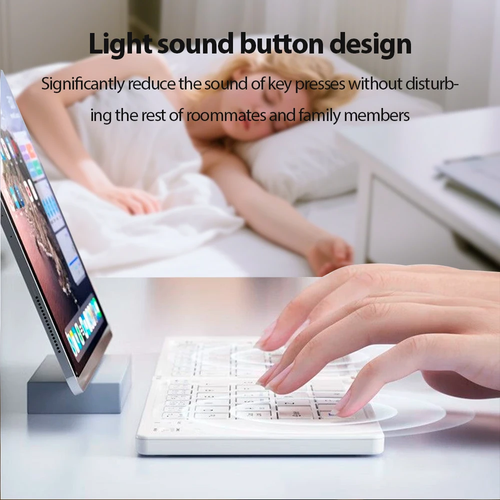 Dual-Foldable Phone Keyboard Bluetooth 5.1 Mini Rechargeable Wireless Keyboard - 第 7/16 張圖片