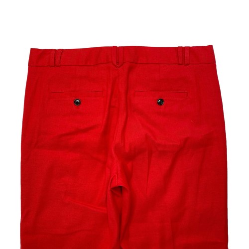 BANANA REPUBLIC Red Logan Crop Linen Blend Straight Leg Pants Size 8 Petite - Picture 4 of 9