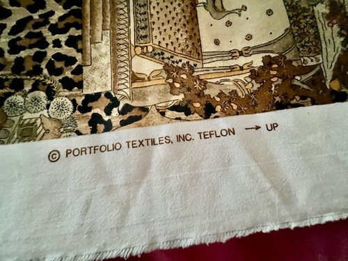 5 yds. Portfolio TEFLON heavy cotton fabric 54" (60" w/selvedge). Animal motif - Picture 4 of 4
