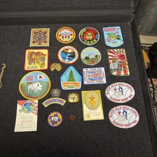 Lot of 21 Boy Scout Badges and Neckerchief Slides Vintage BSA Estate Find