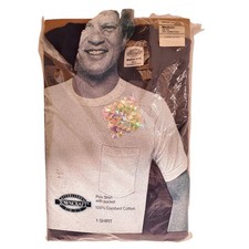 Towncraft Medium Vtg JCPenny Navy Blue Pocket T Blank Single Stitch Shirt