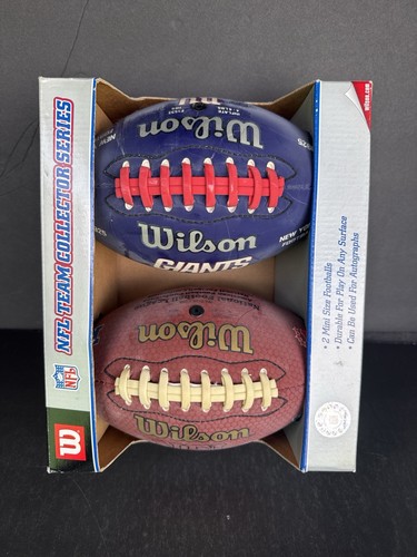 Paquete de 2 mini balones de fútbol Wilson NFL - New York Giants - Serie Coleccionista - Imagen 4 de 18