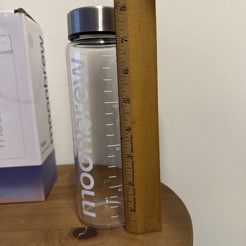 Moonbrew Deluxe Shaker Glasflasche klar 16 Unzen Edelstahldeckel - Bild 7 von 8
