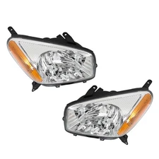 Headlights Halogen For 2001 2002 2003 Toyota RAV4 Left&Right Side Chrome Housing