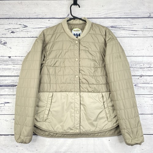 Helly Hansen Aomori Steppjacke Damen M Windbreaker beige leicht