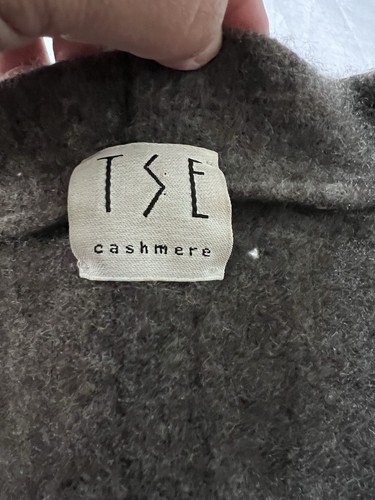 TSE Women’s Cardigan Cashmere Suede Brown Size Large - Picture 10 of 11