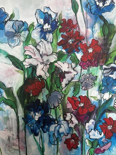 ORIGINAL Acryl Gemälde HANDGEMALT Bilder Abstrakt Malerei Kunst Acrylbild - Bild 2 von 4