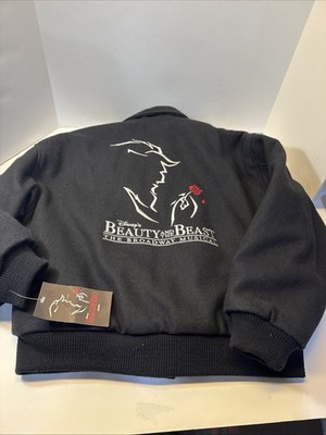 NOS 90s Disney Beauty & The Beast Varsity Jacket Large Women s Broadway Theater