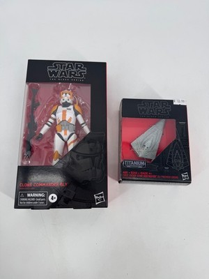 Lot of 2 Star Wars Black Series First Order Star Destroyer & Commander Bly