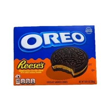 NEW OREO REESE'S PEANUT BUTTERY CREME CHOCOLATE SANDWICH COOKIES 10.81 OZ (306)g