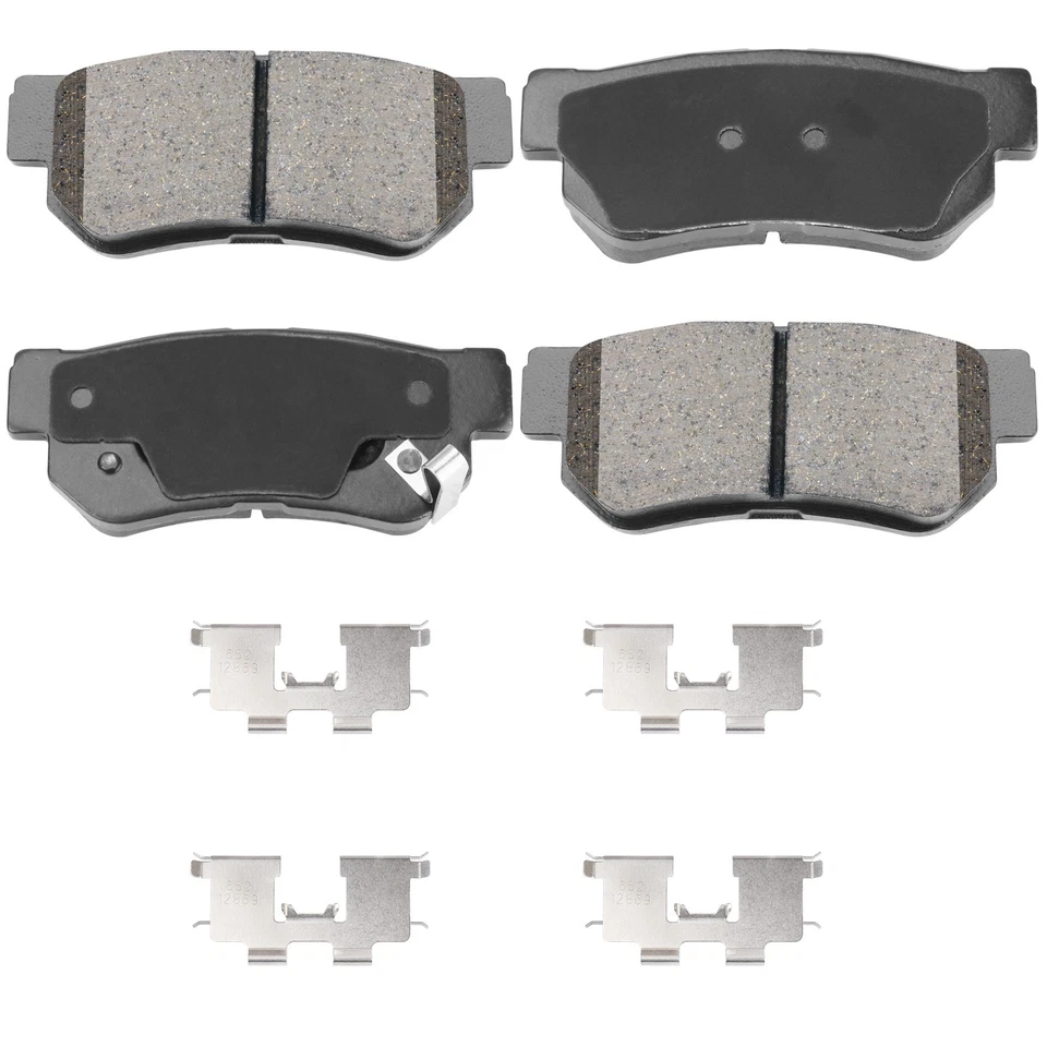 Pastillas de freno delanteras y traseras de cerámica con hardware para Hyundai Santa Fe XG300 XG350 Foto 4 de 4