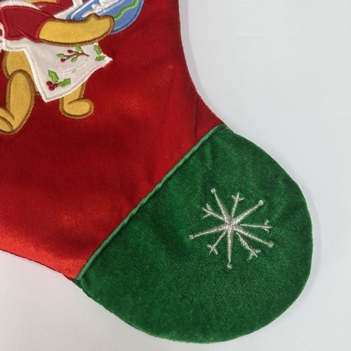 Winnie Puuh Disney Urlaub Weihnachten Strumpf grün rot Samt Backen 15,5" - Bild 4 von 8