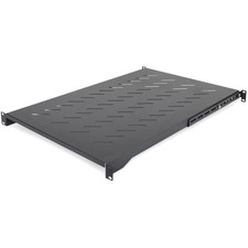 1U Server Rack Tray, Ventilated, Adjustable Depth 28-34.4in