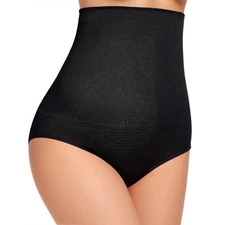 DODOGOGO Women's Black Tummy Control Shapewear Slim Compression Briefs Size L