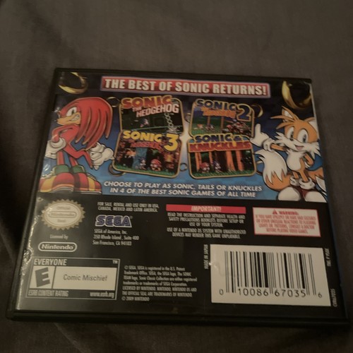 Nintendo Ds Game - Sonic Classic Collection(SEGA) - TESTED - Imagen 2 de 4