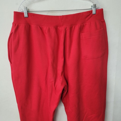 Pantalones deportivos Champion tejidos inversos rojos 2XL para hombre cómodos deportivos nuevos - Imagen 6 de 10