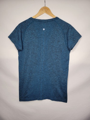 Lululemon Swiftly Tech Short Sleeve Crew Women's Size 12 XL Heathered Kayak Blue - Picture 4 of 6