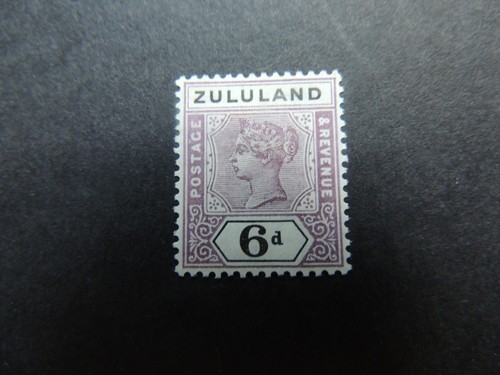 1894-96 Zululand 6d stumpf mauve & schwarz SG24 montiert postfrisch