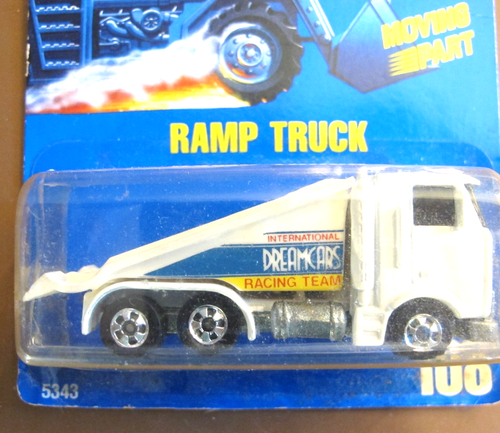 1990 1991 Hot Wheels Blue Card Ford Stake Bed Truck #37 & Ramp Truck #108 - Picture 5 of 7