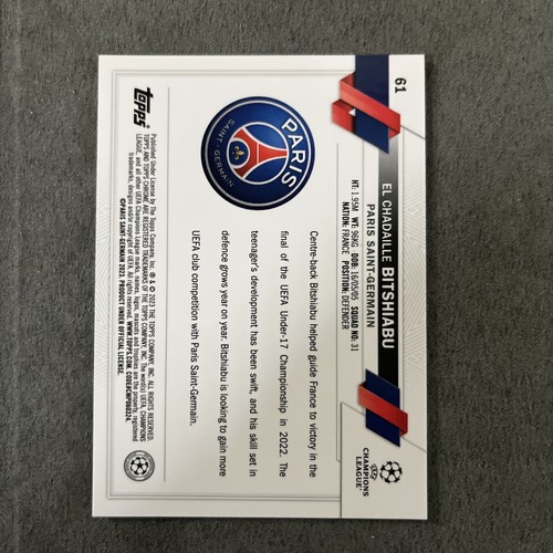 2022-23 Topps Chrome Sapphire Edition Competizioni UEFA per Club - El Chadaille... - Foto 2 di 2