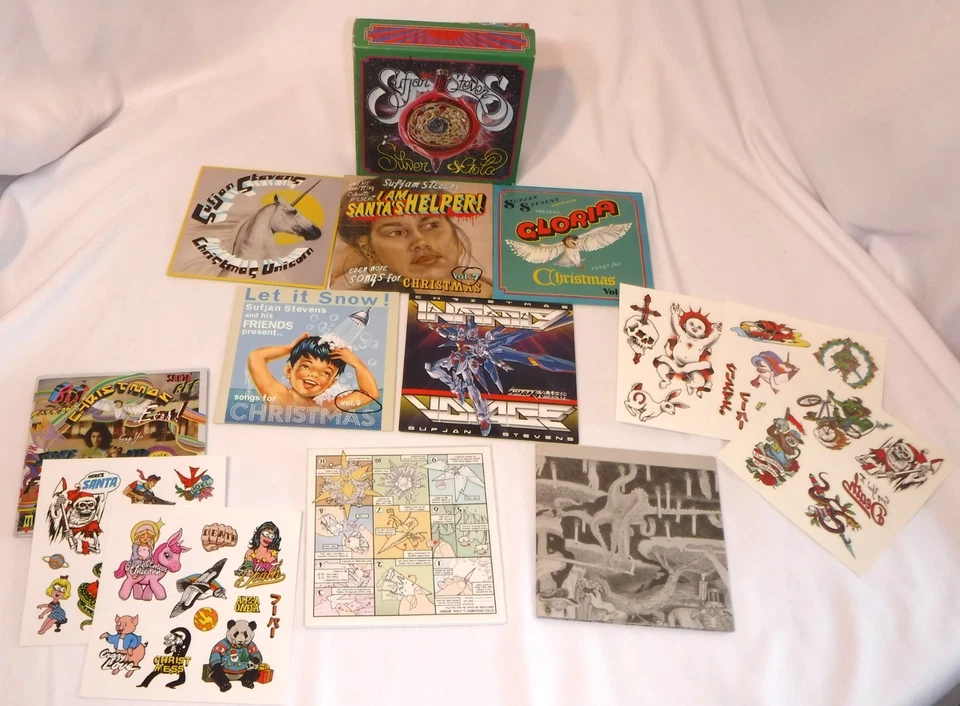 Sufjan Stevens Silver & Gold 5 CD EP Limited Box Set Complete Christmas Santa - Imagem 2 de 3