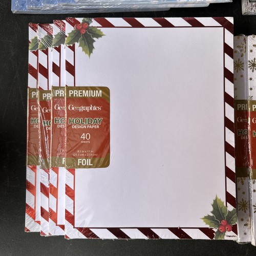 (Lot of 18) Geographics Christmas Printed Letterhead Paper - Picture 4 of 5